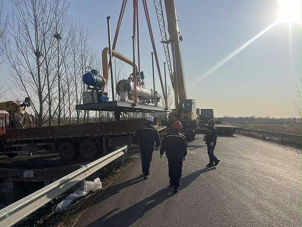 38，3#阀室设备进场