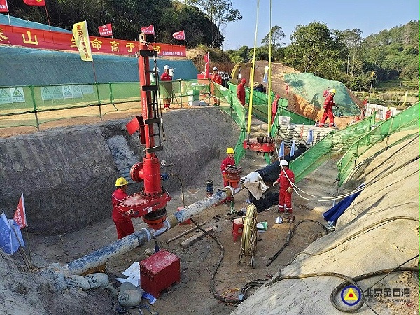 40上游囊孔塞堵，准备解封