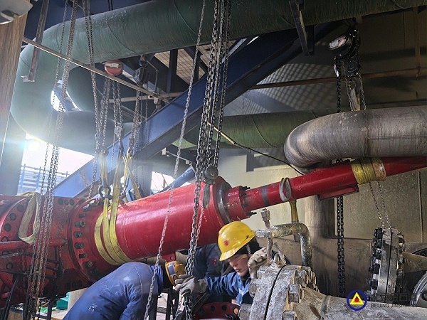 3炼油部联九车间559项目C泵组开孔完成，封堵器安装完成。